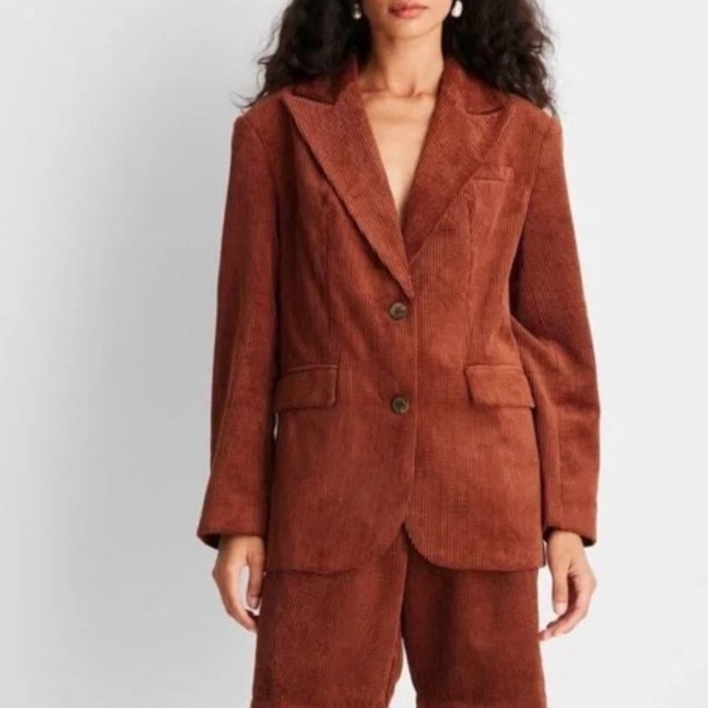 Future Collective by Reese Blustein.  Brown Autumn Corduroy Blazer.  Size M. NWT